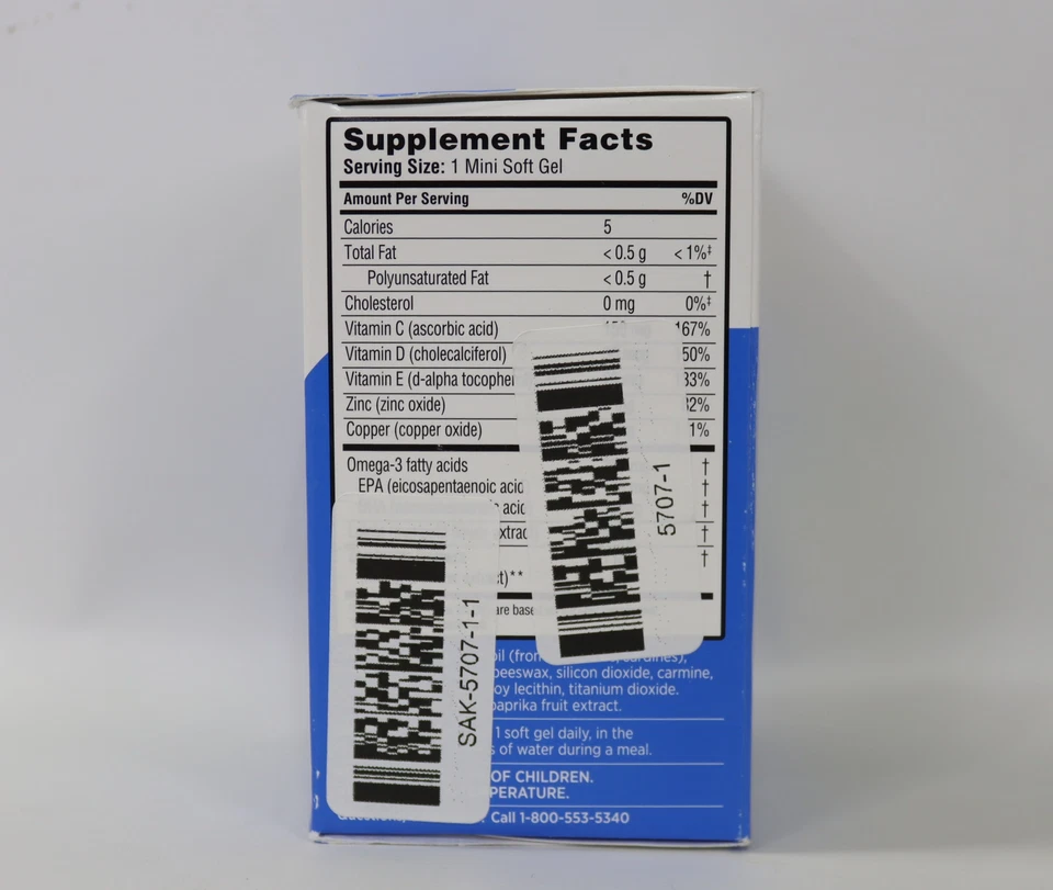 Витамины и минералы для глаз Ocuvite для взрослых 50 Plus 90 штук срок годности: 11/30/2025 - Изображение 2 из 4