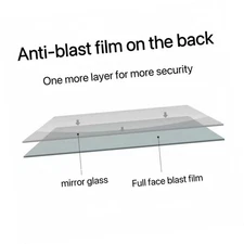 Full Body Wall Mounted Mirror with Black Metal Frame Large Size Mirror for