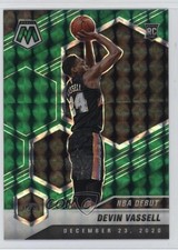 2020-21 Panini Mosaic NBA Debut Green Mosaic Prizm Devin Vassell #278 1t1x