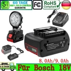 Professional Battery Charger Work Light for Bosch 18V BAT618 BAT609 GBA GSR
