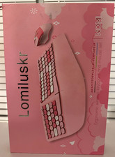 LOMILUSKR Wireless Ergonomic Keyboard and Mouse Combo - PINK - NEW