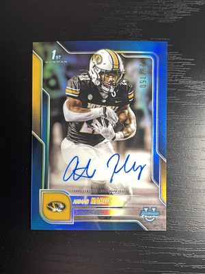 #ad Ahmad Hardy 2025 Bowman Chrome U True Blue Auto 150 #BCA AHA Missouri B $80.00