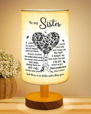 Sisters Gifts from Sister, to Sister Fabric Table Lamp, Sister Mothers Day Bi...
