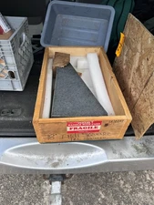 Standridge 18"x9"x3" Granite Tri-Square w/Wood Storage Crate