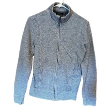 Marc Anthony Mens Slim Fit Jacket Gray Long Sleeve Full Zip Pockets Sz S