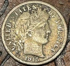 1915 Philadelphia Mint Silver Barber Dime USA 🇺🇸 Historic Silver Coin 🪙