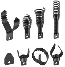 Drain Snake Drill Attachments,8-Piece Drain Cleaner Combination Cutter Heads
