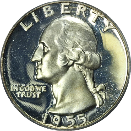 1955 Washington Quarter Proof OGH PCGS PR67 CAM Superb Eye Appeal Strong Strike