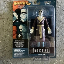 Invisible Man Bendyfigs Universal Monsters Noble Collection Toys Figure w. Stand