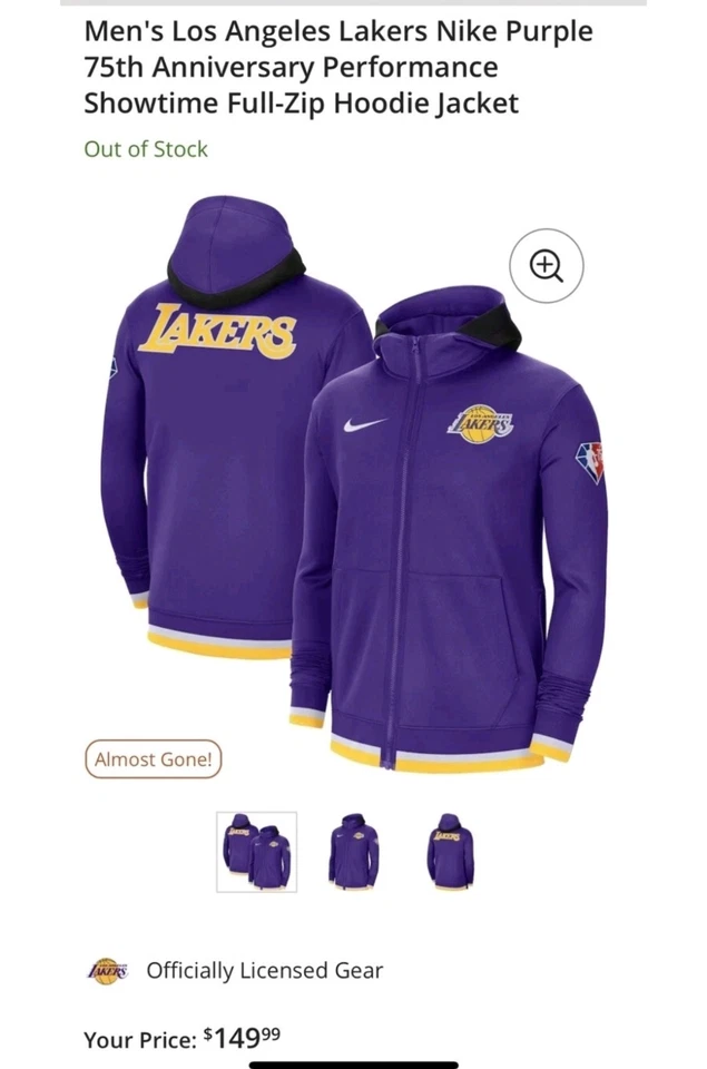 Nike NBA Los Angeles Lakers Tearaway Jugador Emitido Chaqueta Amarilla Talla L #20 Foto 3 de 3