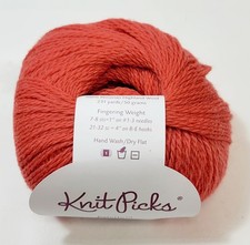 Knit Picks Palette Fingering Weight Yarn 100 Peruvian Wool 231 Yds Rose Hip
