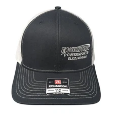 Evolution Powersports Elko Nevada Trucker Hat Black OS Adjustable Richardson