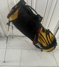 Titleist Golf Stand Bag 6-Way Golden Valley Yellow Black Red EUC Carry Bag