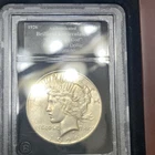 Bradford Authenticated 1926 Uncirculated High Relief God Peace Silver Coin
