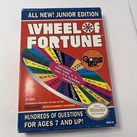 Wheel of Fortune Junior Edition (Nintendo NES, 1989) CIB, Not tested