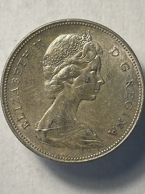 1966年 カナダカヌー銀貨(Voyagvr Dollar) 1966年 1965年発行のカナダ1ドル銀貨（通称：カヌーダラー / ヴォワヤ