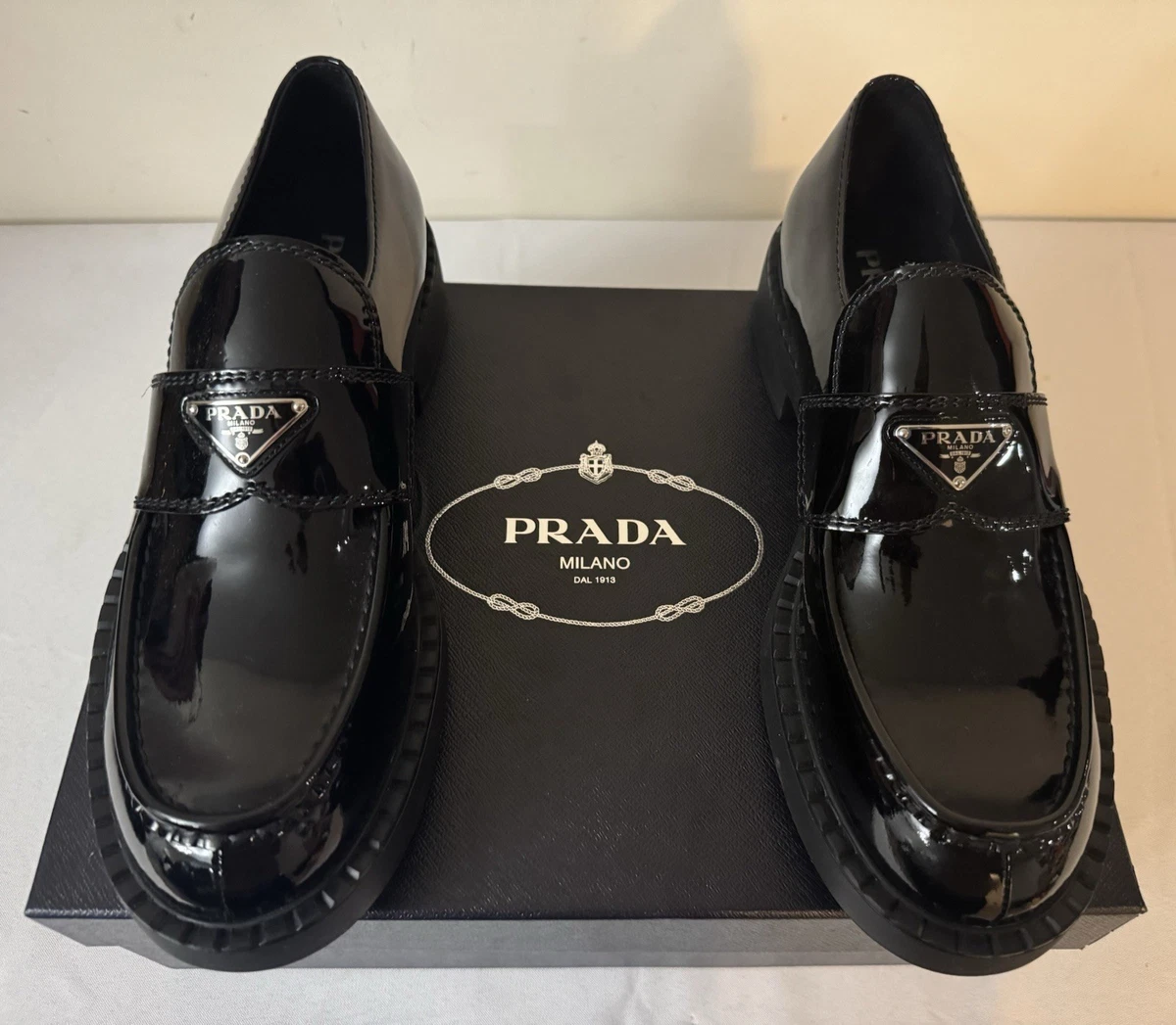 25+ PRADA Loafer Black Casual Shoes for Men for sale | Updated Oct