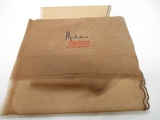 1 PR VINTAGE MARKLINE DK SEAMED FULL FASHION SHEER NYLON STOCKINGS 9 1/2 M BEIGE