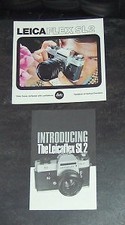 Leitz Leica Leicaflex SL2 Camera Sales Brochures 1970's