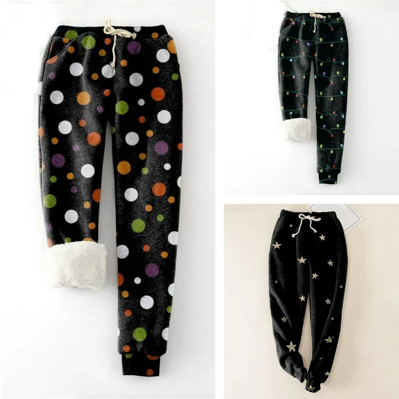 Pantaloni della tuta cargo da donna in pile, a vita alta, casual, larghi, caldi pantaloni da tuta da donna, a gamba corta, tinta unita, con tasche, pantaloni elasticizzati in vita, nuovi, Arancione