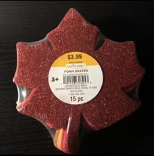 15 pc Assorted Color Foam Leaf Shapes