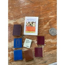 Dollhouse Miniatures Book Lot some with actual Pages Vintage The Munsey as is