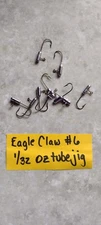 1/32 oz jig heads tube jigs #6 fishing Eagle Claw 25 pk