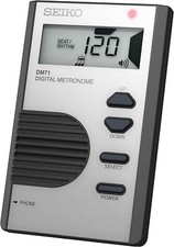 SEIKO DM71 SILVER METRONOMO DIGITALE DM 71 con DISPLAY LCD tempo da 30 a 250