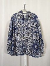 Star of Siam Vintage 60s 70s Disco Mod Floral Batik Silk Thailand Shirt Large