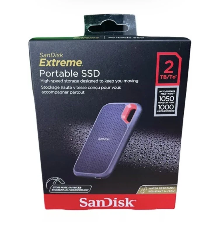 SanDisk 2TB, External,2.5 inch (SDSSDE61-2T00-G25) Solid State