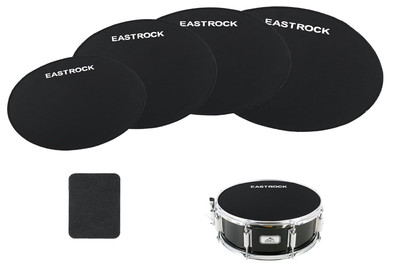EASTROCK 5-Piece Drum Mute Pads Set, Foam Silencer for 12''-16'' Drums