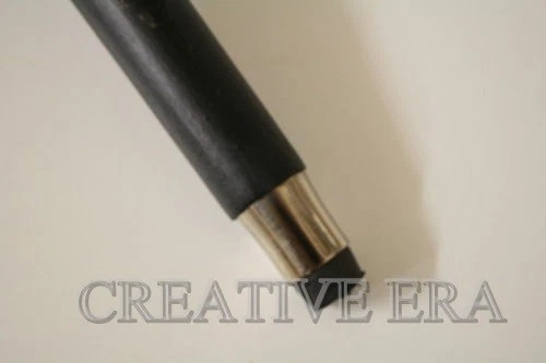 Brass Victorian Silver Antique Designer Handle Black Wooden Walking Cane Vintage - Image 4 of 4