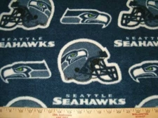 NFL Seattle Seahawks Fleece Fabric Sold By The Yard BTY 58" wide