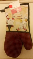 Rare Fat Chef Printed Kitchen 13 Large Oven Mitt, 2 Chefs Rare Fat Chef Printed Kitchen 13 Large Oven Mitt, 2 Chefs