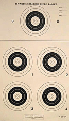 A-23/5R [A23/5R] 50 Yard Smallbore Rifle Target w/Open Center, on ...