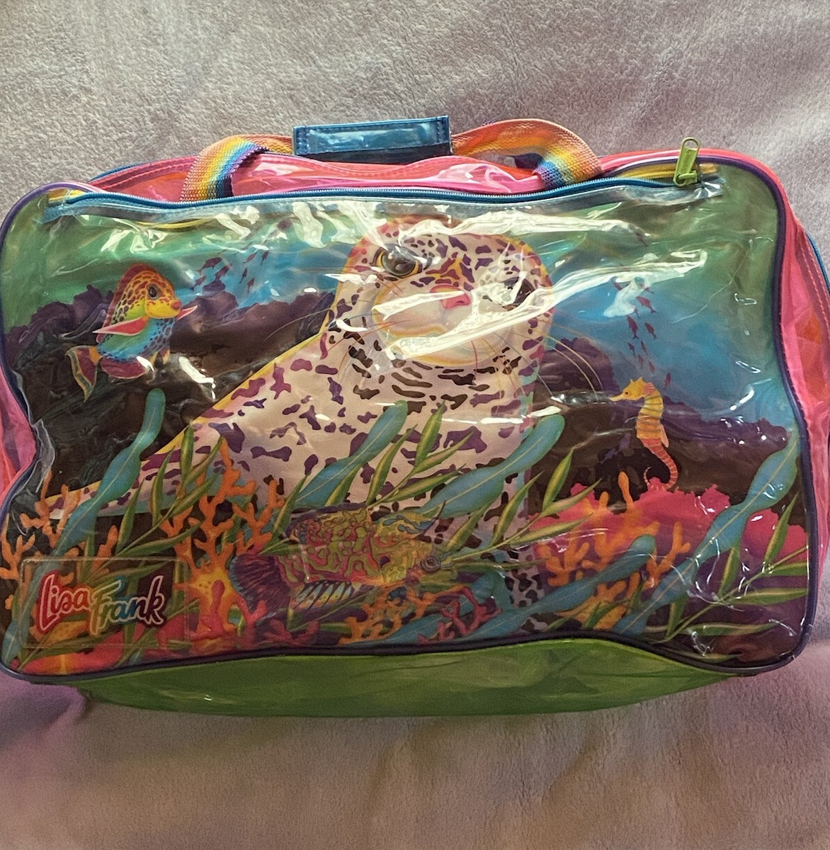 Vintage Lisa Frank Rainbow Reef Travel Bag Missing Strap | eBay
