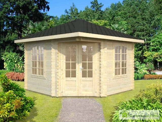 Pavillon 28mm Melanie 3x3m Gartenhaus Pavillion Holz Freisitz