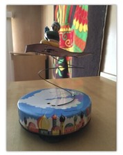 Ali and The Flying Carpet KO Yoshiya Japan Tin Crank Flywheel Friction Vintage