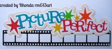 PICTURE PERFECT TITLE school everyday scrapbook premade paper piecing by Rhonda