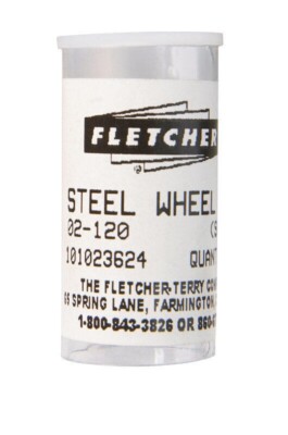 NEW Fletcher 02-120 TUBE OF (10) Steel Single Edge Glass Cutting Wheels 1/8 L ''