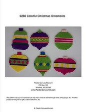 Colorful Christmas Ornaments-Christmas-Plastic Canvas Pattern or Kit