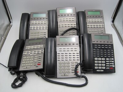Lot of 6 - NEC DSX 34B BL Display Tel (BK) DX7NA-34BTXBH Phone