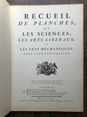Diderot. Recueil De Palnches Sur Le Sciences Et Les Arts. Anatomie. 1972
