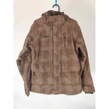 Simms Jacket Women's Large Brown Nylon Ski Snowboard Hooded Winter Coat