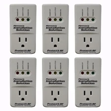 6 Pack Refrigerator 1875 Watts Voltage Brownout Appliance Surge Protector NEW