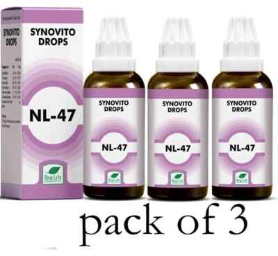 New Life NL 47 Synovito Drops 30ml x3 | Homeopathic Joint Mobility Support