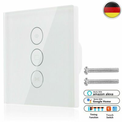 Smart Life WIFI Rolloschalter Vorhang Schalter Wandschalter Wlan Touch Alexa DE》