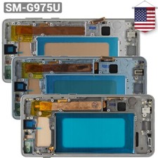For Samsung Galaxy S10 SM-G975U Digitizer OLED LCD Display Touch Screen Frame