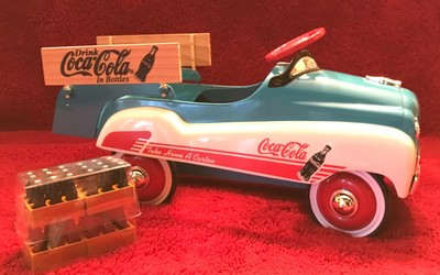 coca cola pedal car