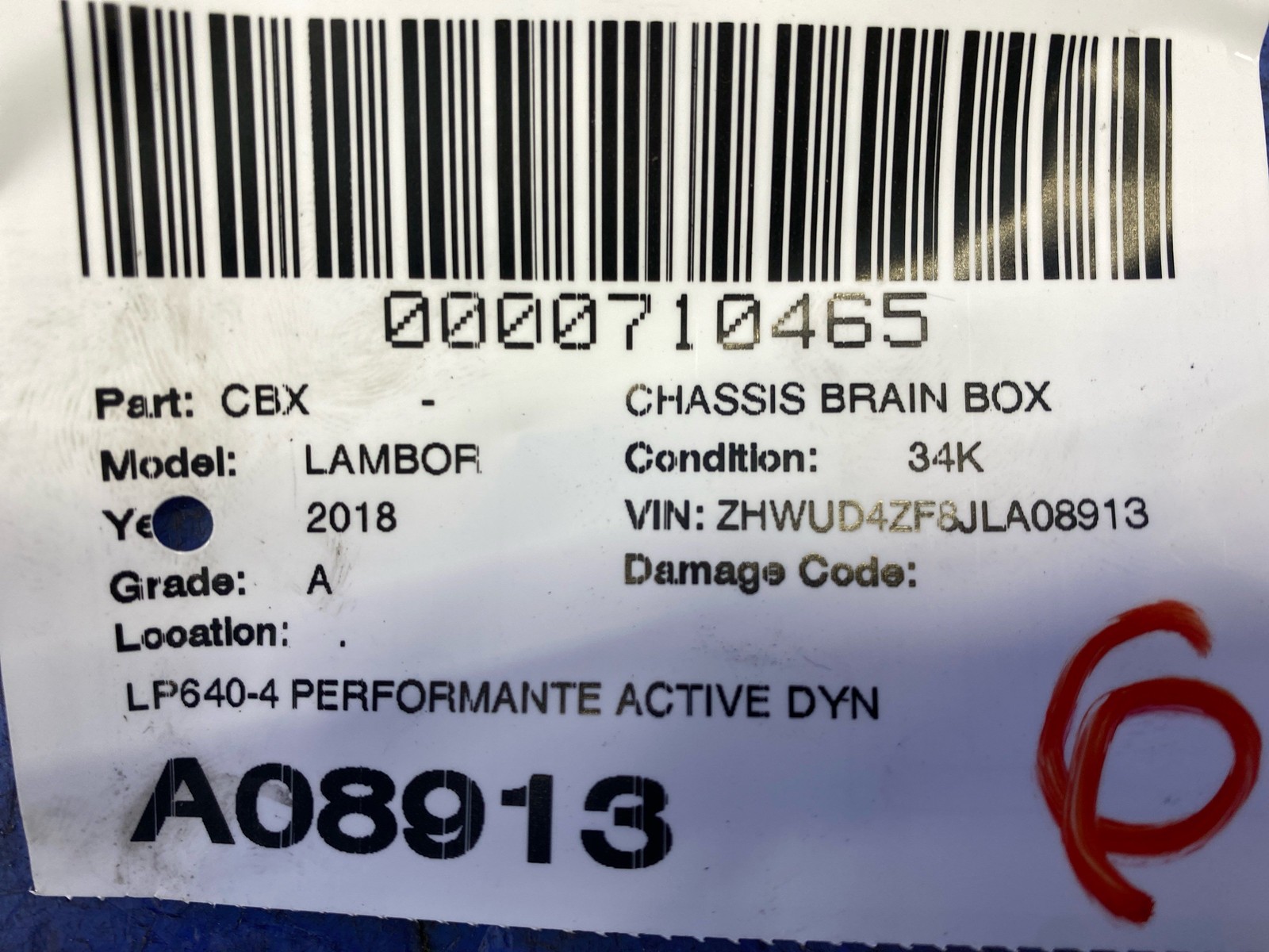 LAMBORGHINI HURACAN LP640-4 PERFORMANTE ACTIVE DYNAMIC POWER STEERING MODULE OEM
